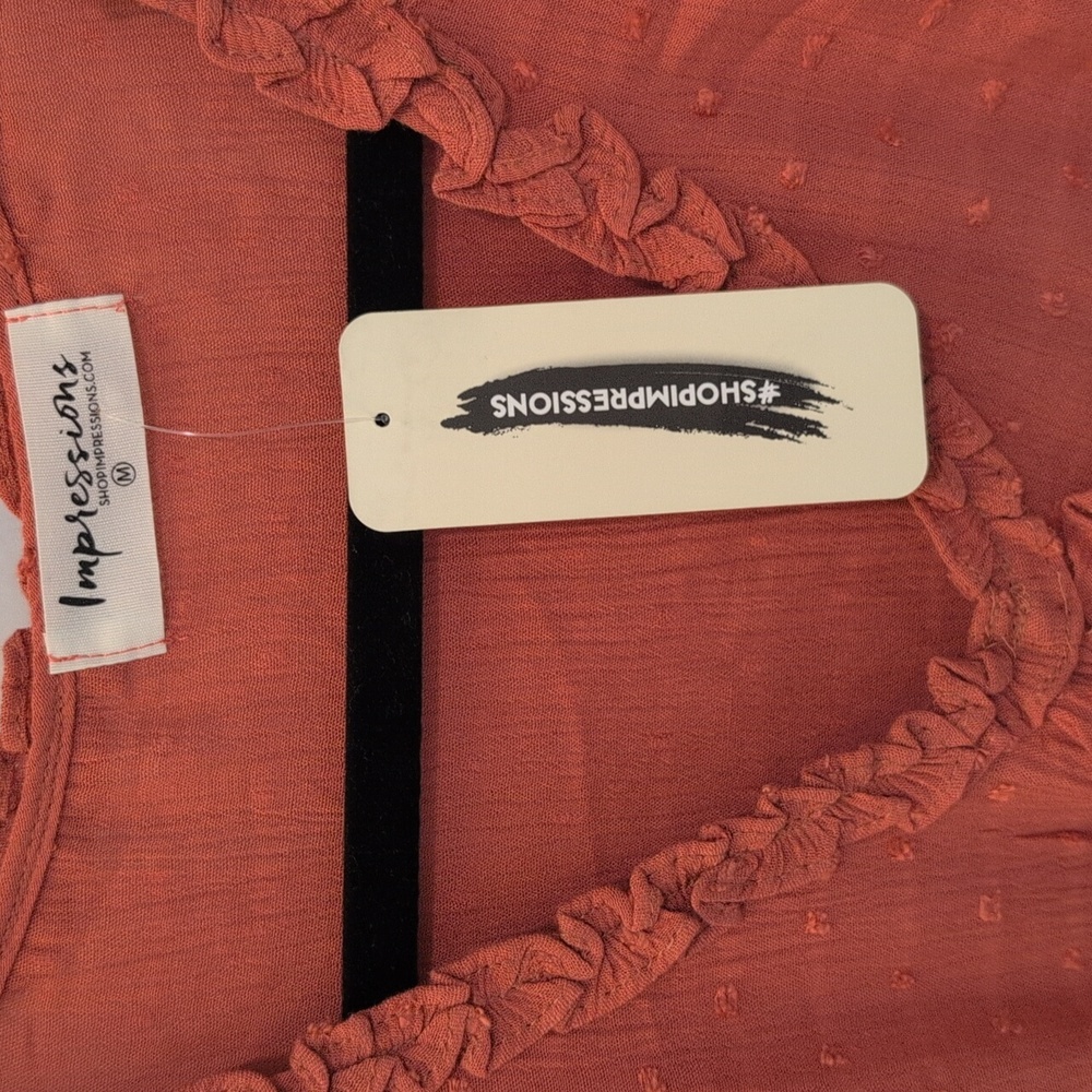 NWT Shopimpressions Boho Style Blouse. Size M - Picture 9 of 10